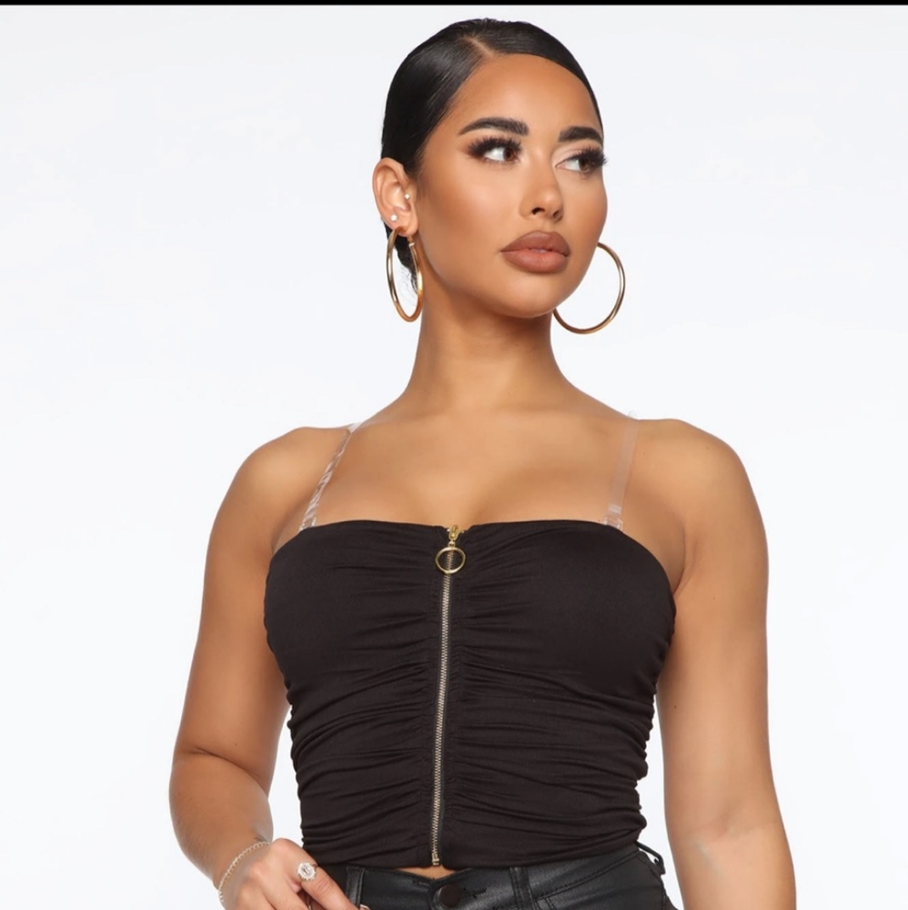 Fashion Nova Zipper Tube Top